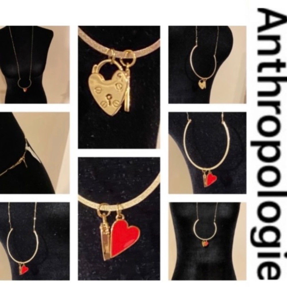Anthropologie Charm Necklace W/2 Charms